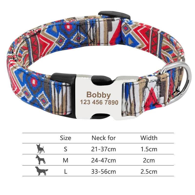 Hundehalsband personalisiert Nylon Gravur Name TRENDMOPS TRENDARINO - Trendmops