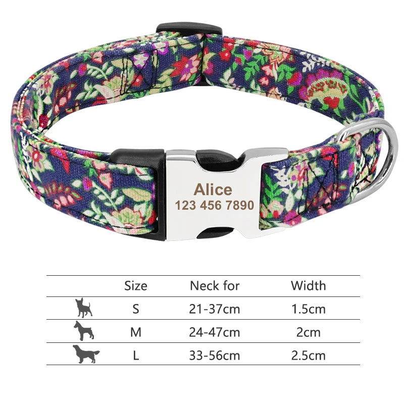Hundehalsband personalisiert Nylon Gravur Name TRENDMOPS TRENDARINO - Trendmops