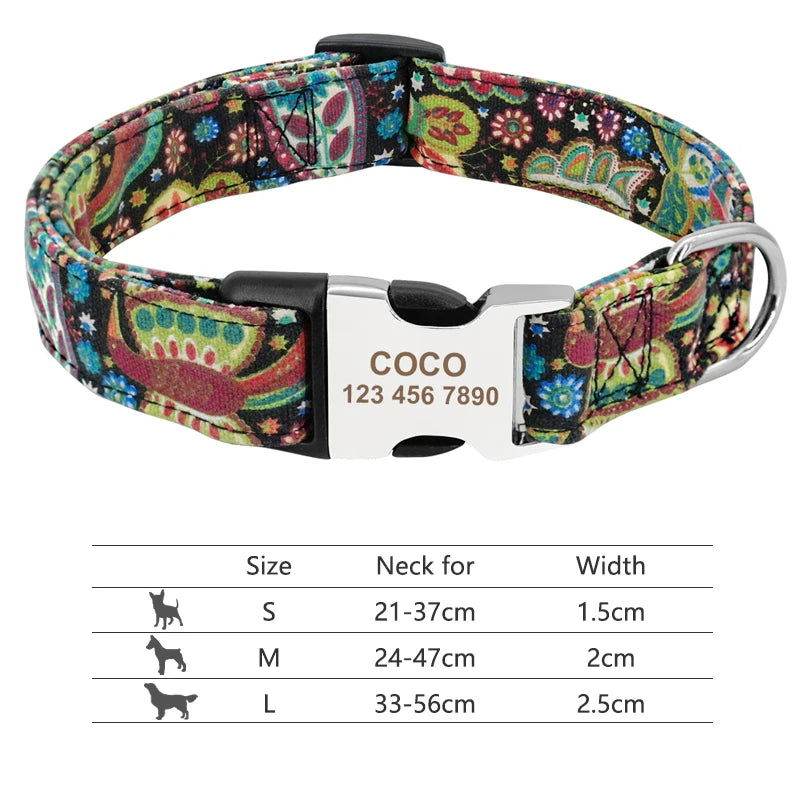 Hundehalsband personalisiert Nylon Gravur Name TRENDMOPS TRENDARINO - Trendmops