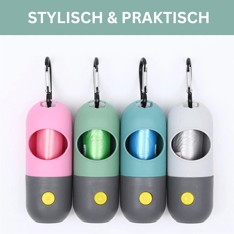 Hundekotbeutel Spender Taschenlampe Gassi TRENDMOPS POOPYLIGHT - Trendmops