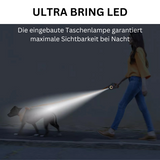 Hundeleine LED 5m Rücklauf Tschenlampe TRENDMOPS SECURAPAW - Trendmops