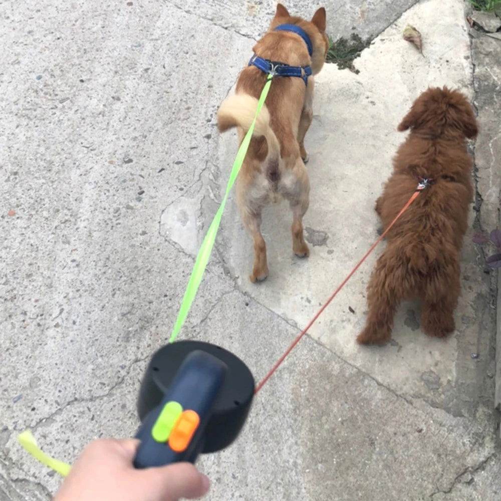 Doppelleine Hundeleine zwei Hunde Taschenlampe TRENDMOPS CLEVERGASSI - Trendmops