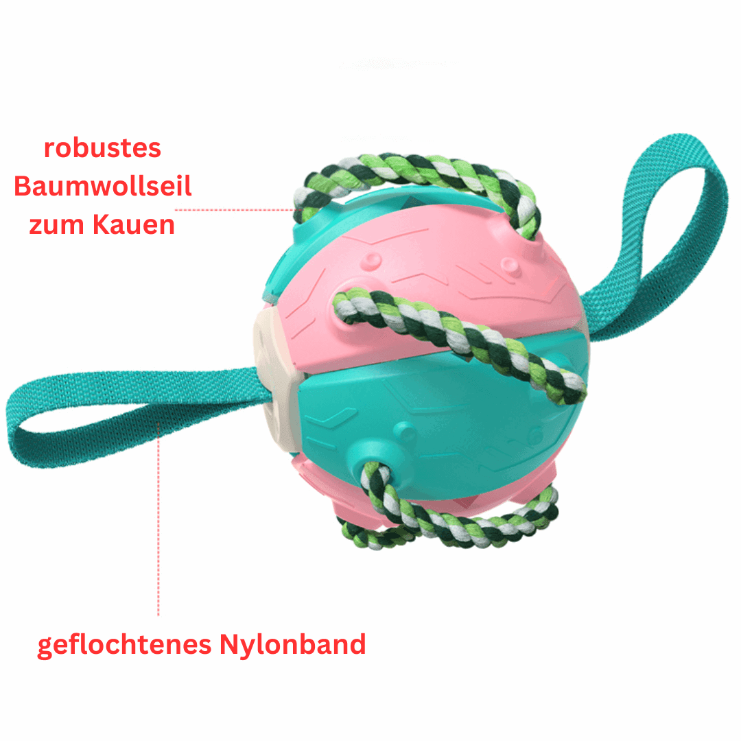 Hundespielzeug 2in1 Frisbee Ball robust TRENDMOPS FUNNYFRISBALL - Trendmops