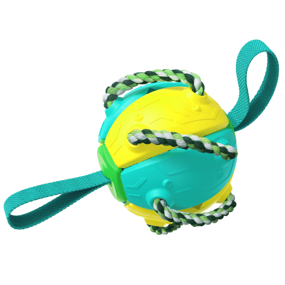 Hundespielzeug 2in1 Frisbee Ball robust TRENDMOPS FUNNYFRISBALL - Trendmops