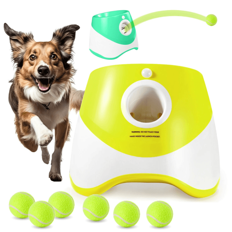 Ballwurfmaschine Hundespielzeug 6 Bälle TRENDMOPS BALLFLY - Trendmops