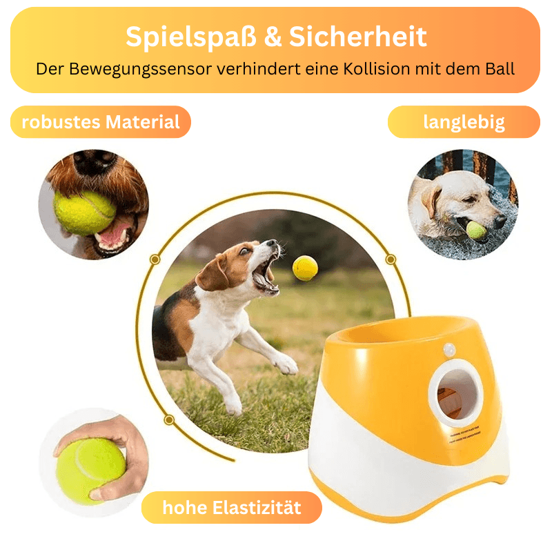 Ballwurfmaschine Hundespielzeug 6 Bälle TRENDMOPS BALLFLY - Trendmops