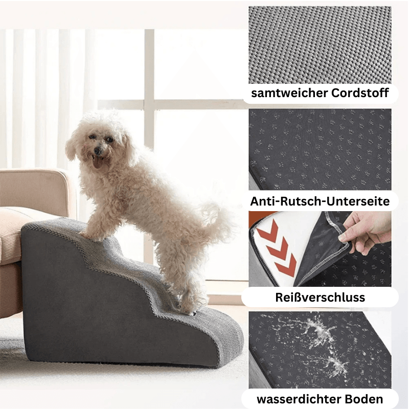 Hundetreppe Hunderampe Welpen alte Hunde Sofa Bett TRENDMOPS INTELLYSTEPS - Trendmops