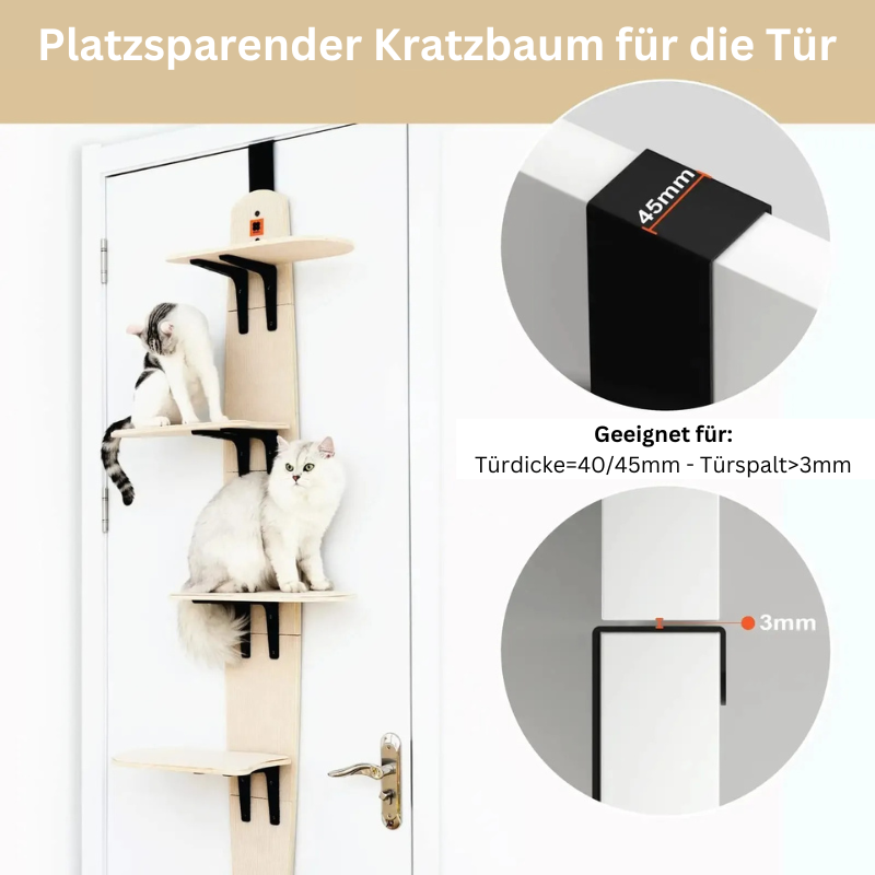 Katzenbaum Holz hangend Tür platzsparend TRENDMOPS WONDERCAT - Trendmops