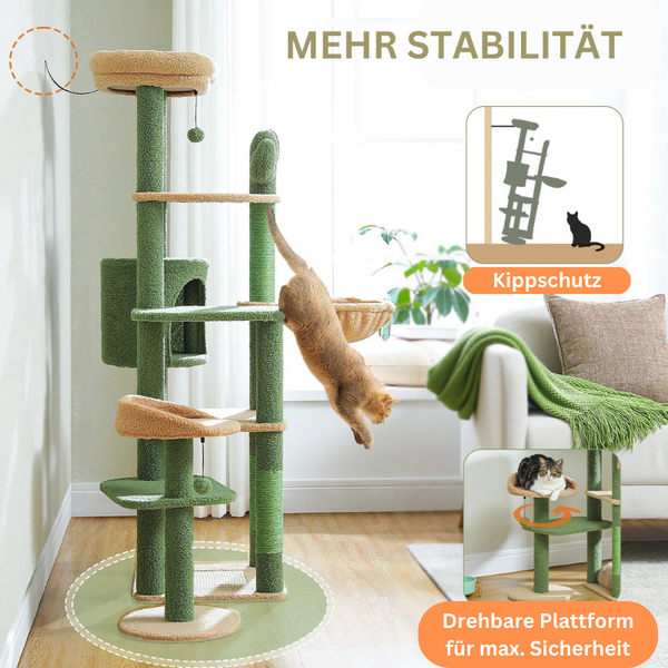 Katzenbaum Kaktus 150cm 6 Ebenen TRENDMOPS KAKTUSPFOTE - Trendmops