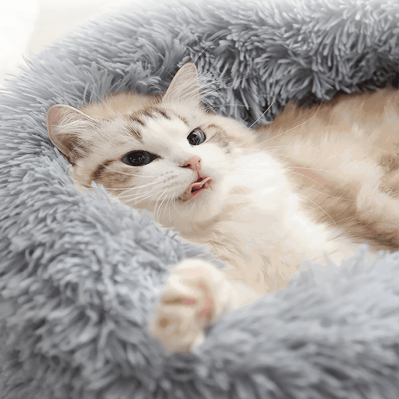 Katzenbett Donut rund Plüsch TRENDMOPS FLUFFYISLAND - Trendmops