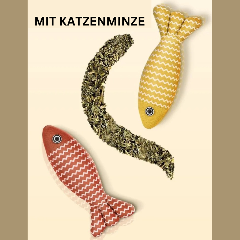 Katzenspielzeug Fisch Katzenminze robust TRENDMOPS KUSCHELFISCH - Trendmops