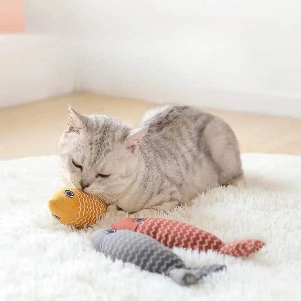 Katzenspielzeug Katzenminze Fisch robust TRENDMOPS KUSCHELFISCH - Trendmops