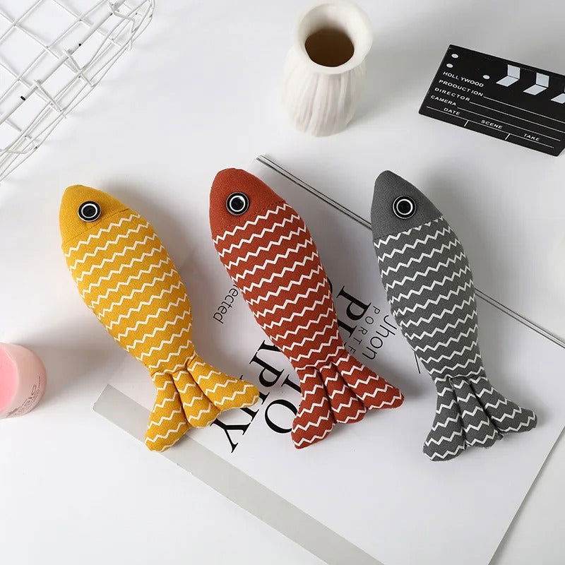 Katzenspielzeug Katzenminze Fisch robust TRENDMOPS KUSCHELFISCH - Trendmops
