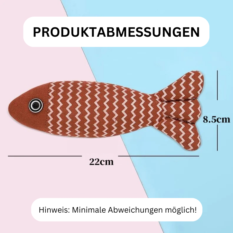 Katzenspielzeug Fisch Katzenminze robust TRENDMOPS KUSCHELFISCH - Trendmops