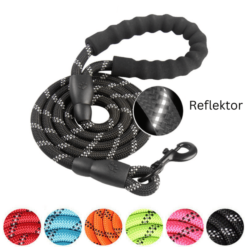 Reflektierende Hundeleine 3 Meter Sicherheit TRENDMOPS DOGREFLECT - Trendmops