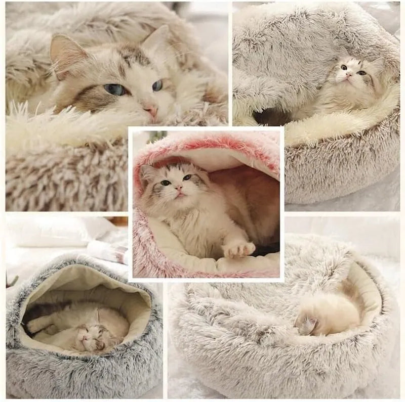 TRENDMOPS FLUFFYSLEEP - Katzenbett Katzenhöhle aus weichem, kuscheligem Plüsch