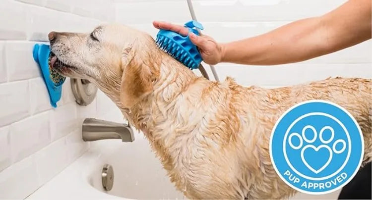 Leckpad Hund Dusche Silikon Beruhigung Ablenkung TRENDMOPS TASTYSHOWER