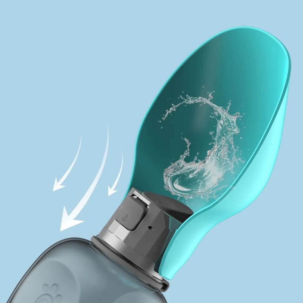 Hundetrinkflasche Wasserspender Hunde Katzen 800ml TRENDMOPS AQUANELLA - Trendmops