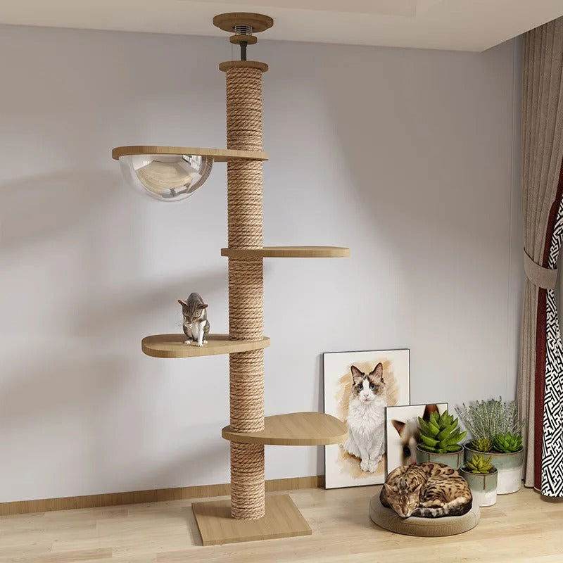 XXL Katzenbaum Kratzbaum Holz 270cm TRENDMOPS XXL KATZENPALAST - Trendmops