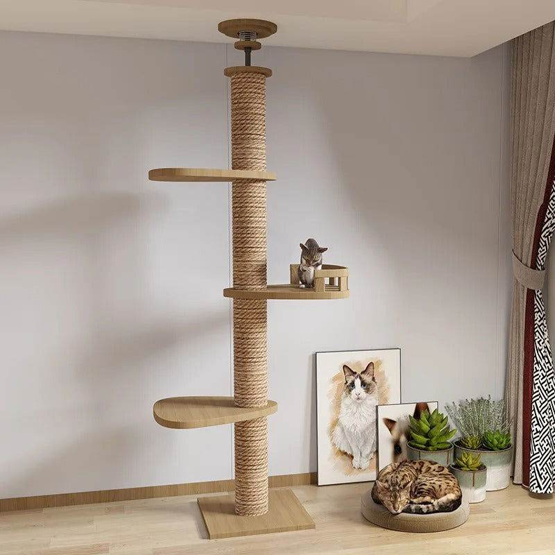 XXL Katzenbaum Kratzbaum Holz 270cm TRENDMOPS XXL KATZENPALAST - Trendmops