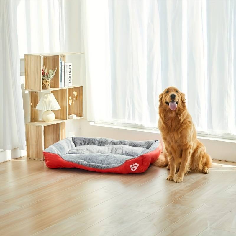 TRENDMOPS SCHLUMMERTATZE - 2-in-1 Kuscheliges Haustierbett für Hunde und Katzen: Wasserdicht, kühlend & wärmend, S-3XL
